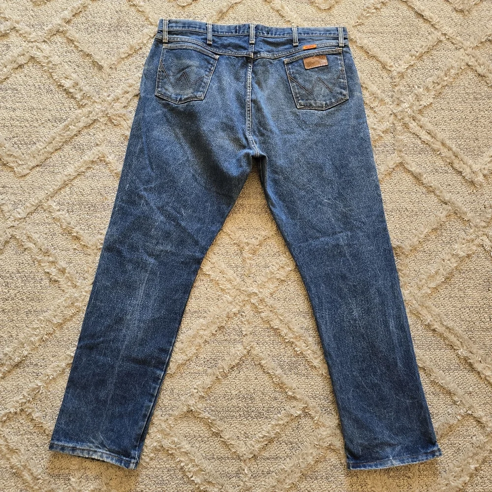 Men’s Wrangler Jeans Fire Resistant FR 13 Original Size 42x34 EUC - Picture 7 of 9